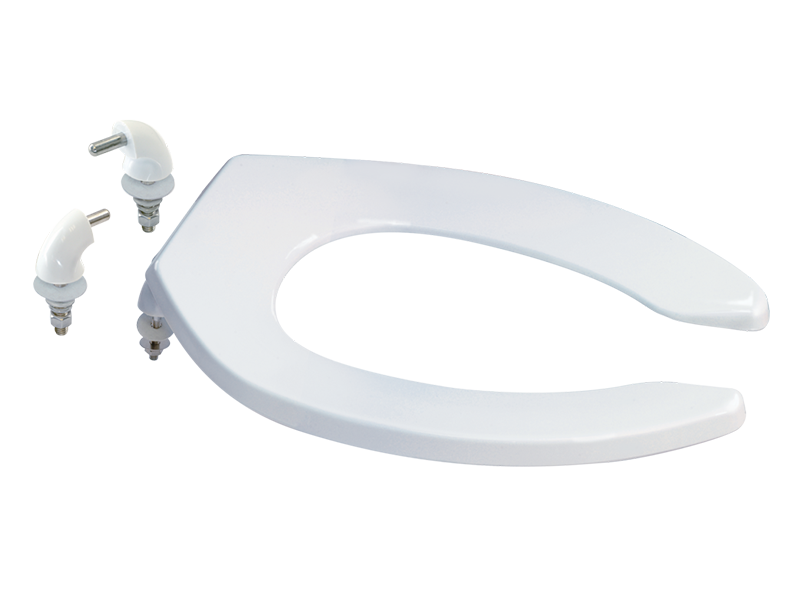 Commercial-Grade Plastic Toilet Seat with Bolts | EZ-Flo
