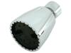 Polished Chrome/Black Adjustable Shower Head - SKU: 15010
