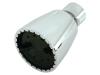 Polished Chrome/Black Adjustable Shower Head - SKU: 15011