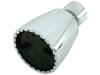 Polished Chrome/Black Adjustable Shower Head - SKU: 15190