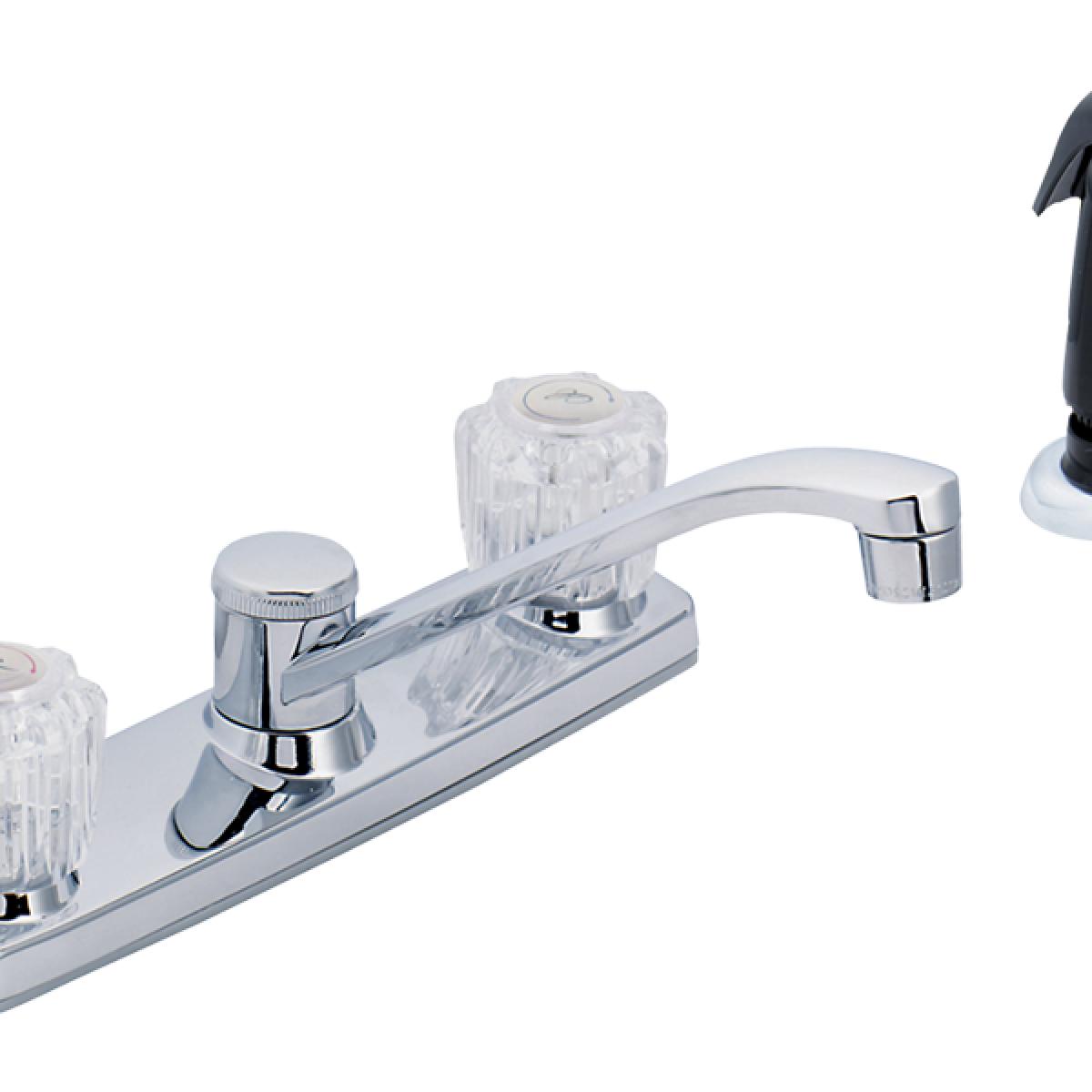FAUCET TWO コントローラー Traditional Two-Handle Kitchen Faucet with Sidespray | EZ-Flo
