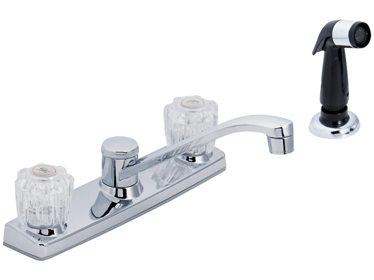 FAUCET TWO コントローラー Traditional Two-Handle Kitchen Faucet with Sidespray | EZ-Flo