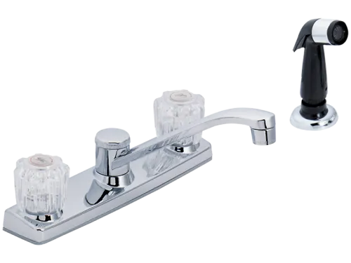 Traditional Two-Handle Kitchen Faucet with Sidespray - SKU: 10161LF