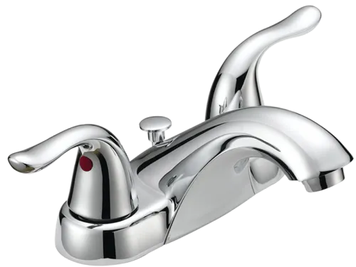 Contemporary Two-Handle Low-Arc Lavatory Faucet - SKU: 10190