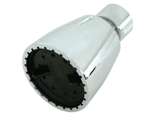 Polished Chrome/Black Adjustable Shower Head - SKU: 15011