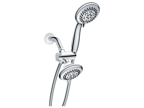 6-Function Handheld Shower Head with Fixed Shower Head Set - SKU: EZ-15145