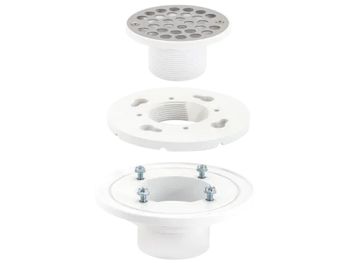 PVC Low Profile Floor and Shower Drain - SKU: 15301