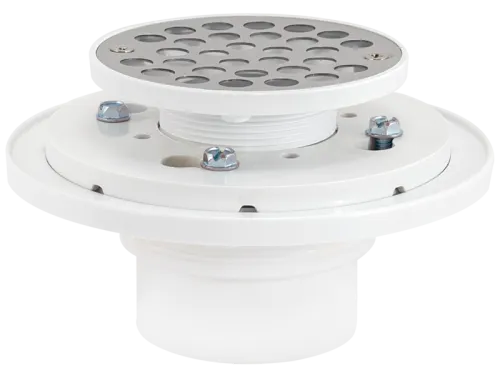 PVC Low Profile Floor and Shower Drain - SKU: 15301