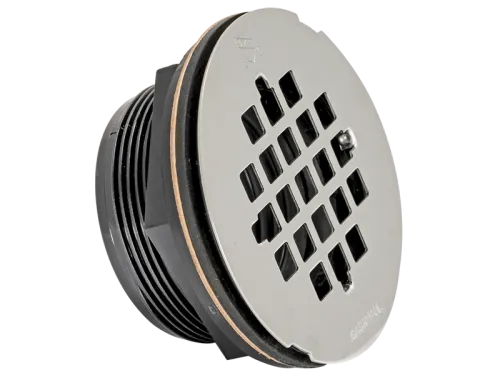 Stainless Grid No-Caulk Shower Drain With Wrench - SKU: 15312