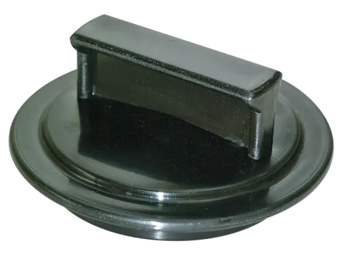 Black Plastic Garbage Disposal Stopper - Round Knob - SKU: 30097