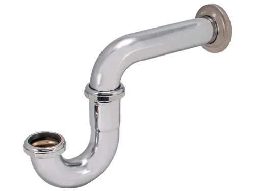 Brass P-Trap with Flange - SKU: 35001