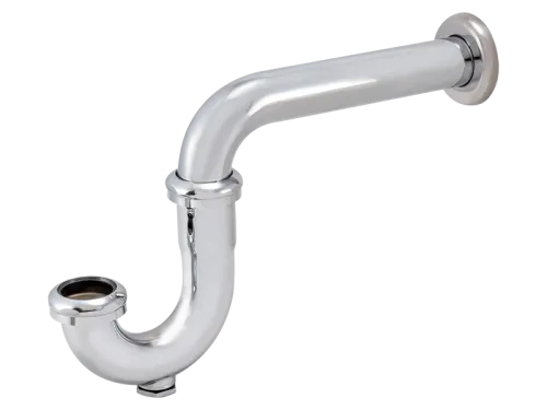 Brass P-Trap with Flange & Cleanout - SKU: 35020