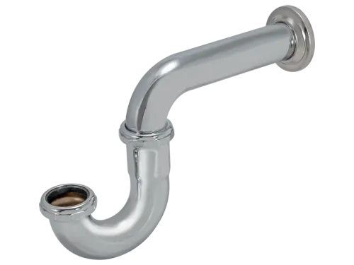 Brass P-Trap with Flange - SKU: 35095