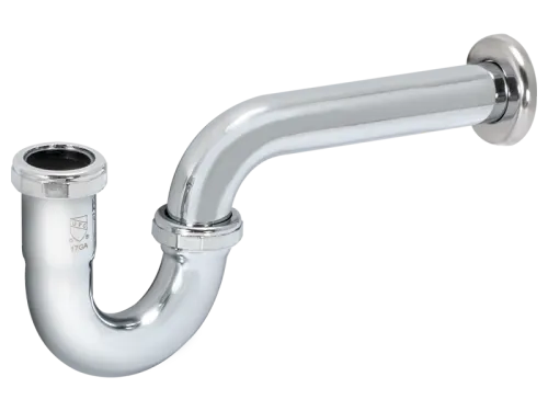 Brass P-Trap with Flange - SKU: 35099