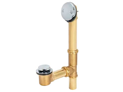 Tip-Toe Two-Hole Brass Tub Drain Kit - SKU: 35205