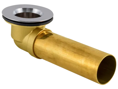 Tube Brass Waste and Overflow Shoe - SKU: 35224
