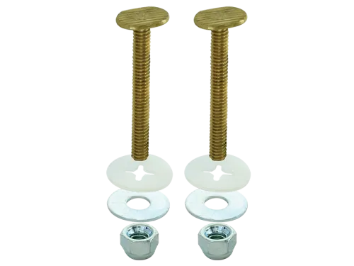 Closet Bolt Set - Solid Brass - SKU: 40018