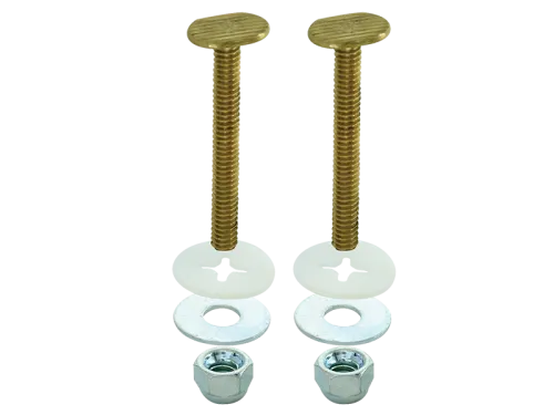 Closet Bolt Set - Solid Brass - SKU: 40019