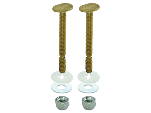 Closet Bolt Set - Solid Brass - SKU: 40020