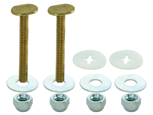 Closet Bolt Set - Solid Brass - SKU: 40021