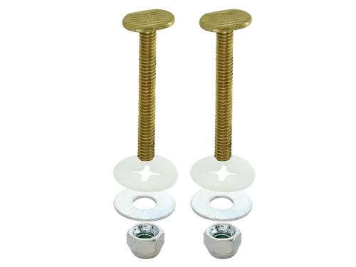 Closet Bolt Set - Solid Brass - SKU: 40022