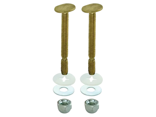 Closet Bolt Set - Solid Brass - SKU: 40026