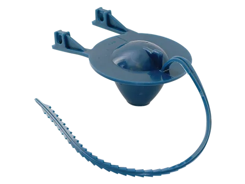 Pro Series PVC Blue Toilet Tank Flapper with Fiber Strap - SKU: 48551
