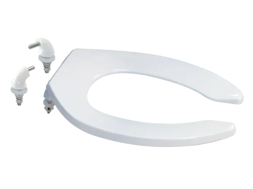 Commercial-Grade Plastic Toilet Seat with Bolts - SKU: 65913
