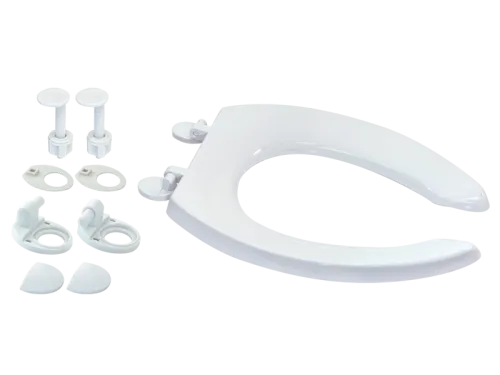 Commercial-Grade Plastic Toilet Seat with Hinge - SKU: 65914