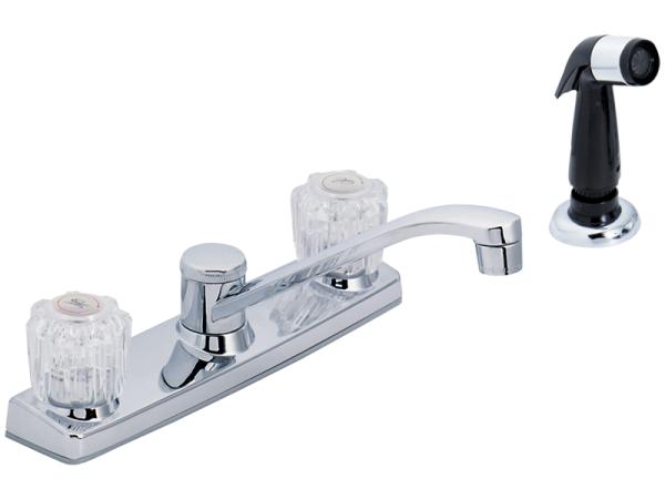 Traditional Two-Handle Kitchen Faucet with Sidespray - SKU: 10161LF