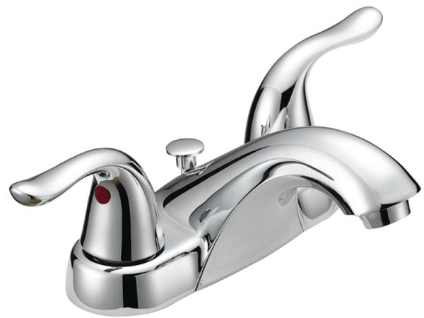 Contemporary Two-Handle Low-Arc Lavatory Faucet - SKU: 10190