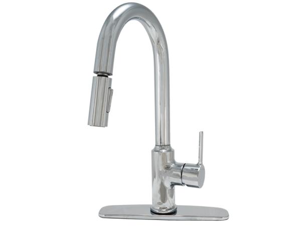 Modern Single-Handle Pull-Down Kitchen Faucet - SKU: 10663
