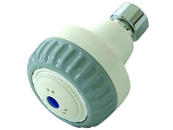 2-Function Shower Head in White and Gray - SKU: 15042