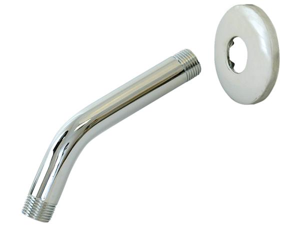 Brass Shower Arm with Steel Flange - SKU: 15053