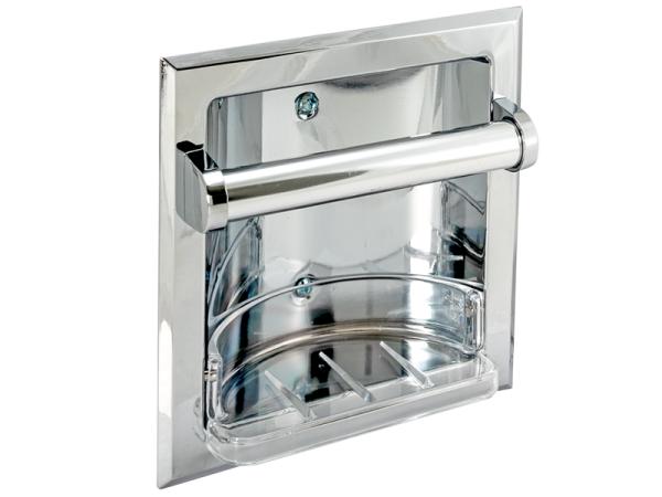 Recessed Soap Dish with Grab Bar - SKU: 15215