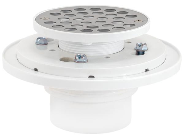 PVC Low Profile Floor and Shower Drain - SKU: 15301