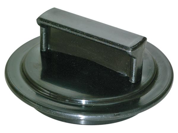 Black Plastic Garbage Disposal Stopper - Round Knob - SKU: 30097