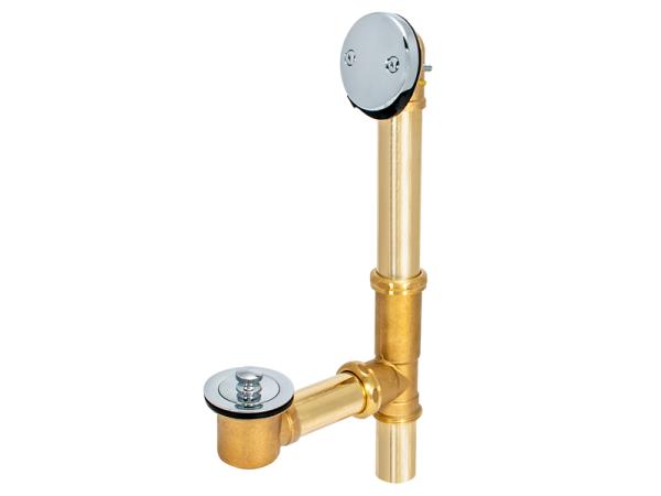 Lift-N-Lock Two-Hole Brass Tub Drain Kit - SKU: 35203