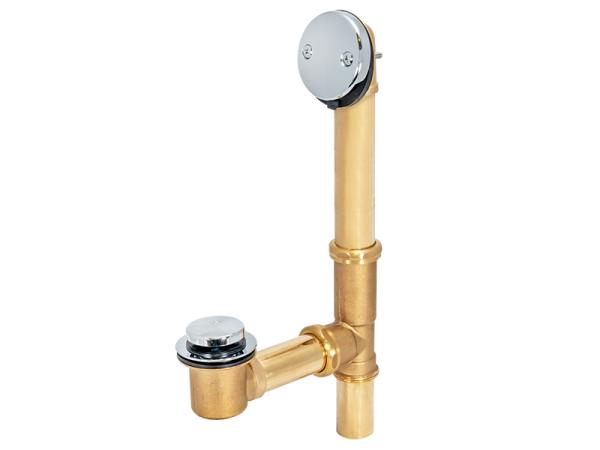 Tip-Toe Two-Hole Brass Tub Drain Kit - SKU: 35205