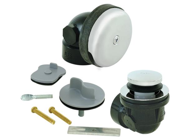 Tip-Toe One-Hole Half Bath Tub Drain with Test Kit and Cross Bar - SKU: 35270
