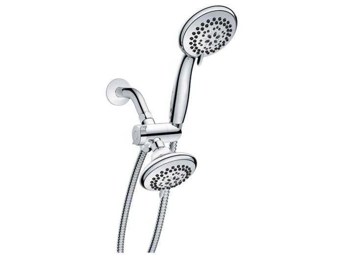 6-Function Handheld Shower Head with Fixed Shower Head Set - SKU: EZ-15145